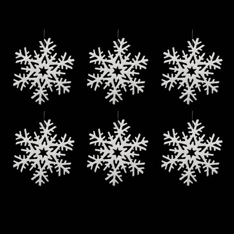 Hängende Polyfoam-Flocken Glitter 20 cm x 6 - Feeric lights & christmas