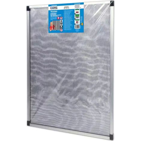 1PZ ZANZARIERA ESTENSIBILE PER FINESTRE ARGENTO cm. 50x40