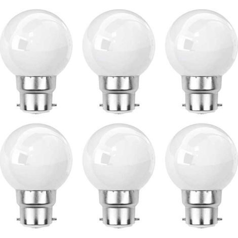Lot de 6 ampoules Led Blanc B22 Incassables - Guirlandes guinguette - Culot baïonnette (1/5)