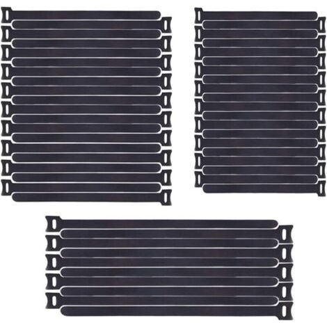 Attache Cable,Lot de 50 Serres-câblesAutoagrippantes Réglables Réutilisables - 3 Tailles-noir