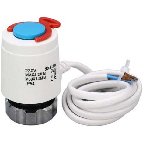 Remplacement de vanne de radiateur, collecteur d'eau de chauffage au sol, actionneur électrique thermostatique M30x1, 5mm, 230vac. (1/5)