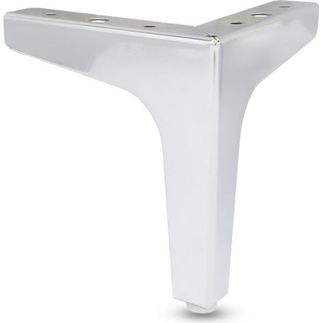 Lot de 4 pieds de canapé en métal, pieds de meubles de style moderne(argent) (1/2)