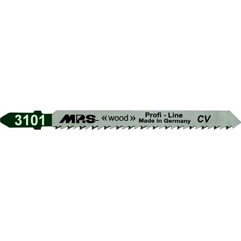 Lame de scie sauteuse de marque MPS 3101, paquet de 5, chrome vanadium, coupe nette dans le bois.