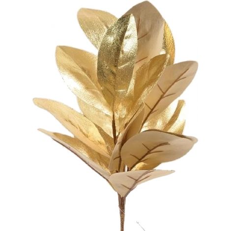 Pick Rametto foglie golden age d.20 X H 45 cm addobbo albero Natale