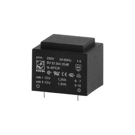 Trasformatore incapsulato 15Vac+15Vac 2,6VA E230Vac