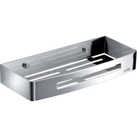 RHG Porte-Objets rectangulaire, Acier Inoxydable, Chrome, 30 x 12 x 4,5 cm