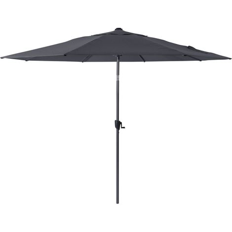 OMBRELLONE DA GIARDINO INCLINABILE CON MANIGLIA DIAMETRO 300CM GRIGIO (1/2)