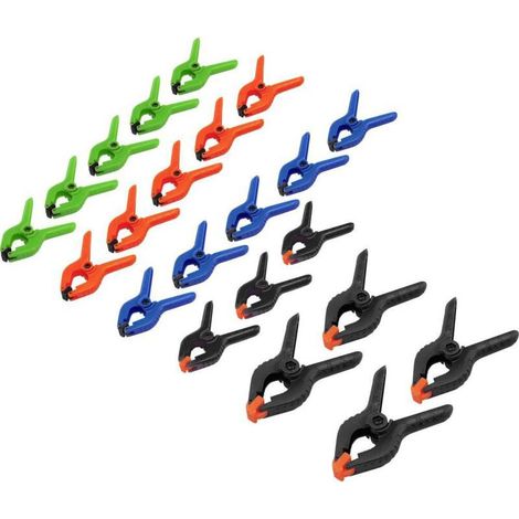 Jeu de 22 mini serre-joints Basetech 1529585 Longueur: 90 mm - Jeu de 22 mini serre-joints Basetech 1529585 Longueur: 90 mm (1/5)