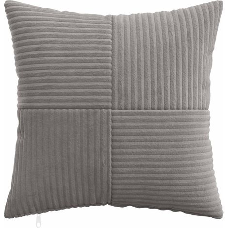 vidaXL Funda de almohada 2 pcs ALMELO Gris Claro 30 x 30 cm pana (1/2)