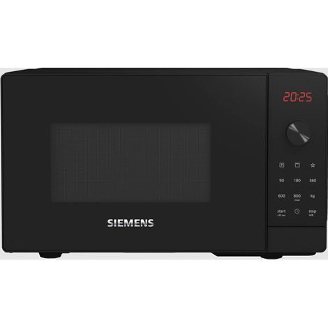 Forno a Microonde Siemens FE023LMB2 iQ300, 20L, 800W, Grill, Piatto Girevole 27cm, Programmi Automatici cookControl8, Porta Sinistra, Nero (1/4)