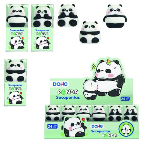 Display con 24 Bleistiftspitzer panda dohe 79639