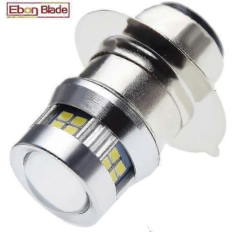 1 ampoule LED P15d P15d-25-1 Px15d T19 H6m pour phare de moto, feux de croisement/route, blanc 6000K, pour scooter et cyclomoteur, 6V/12V CC. (1/4)