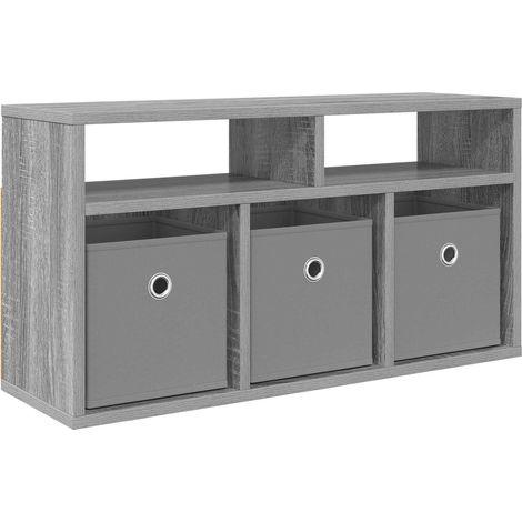 Maison Exclusive - Lowboard mit Schubladen Graues Sonoma 72 x 22,