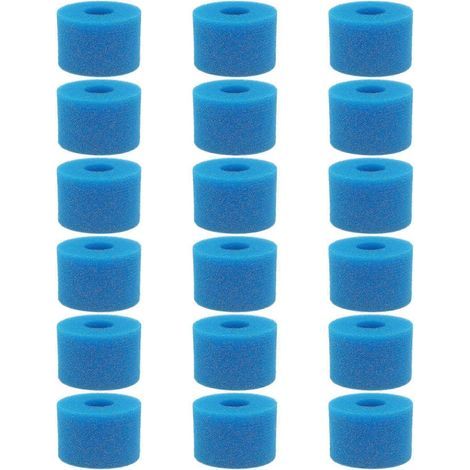 18 reusable and washable S1 type foam filters for pur-AquaForge spas (1/5)