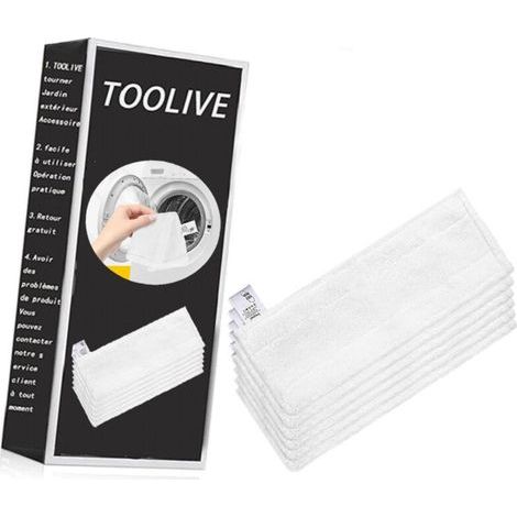 Pack de 5 bonnettes microfibre EasyFix – Compatibles SC2 SC3 SC4 SC5 Kärcher – Serpillères absorbantes pour nettoyage vapeur (1/5)