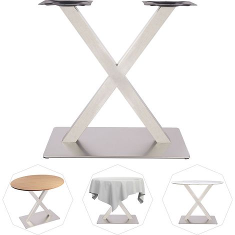 Pieds de table en acier inoxydable Pied de table Pied de table en X Patin de table (1/5)