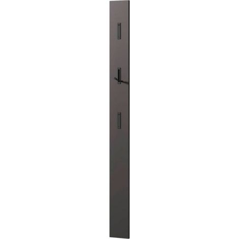 Porte manteau mural 15 x 170 cm gris graphite Justy (1/5)