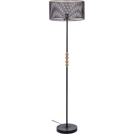 Lámpara de pie de metal negro 39.5x39.5x139/152.5h cm (1/5)