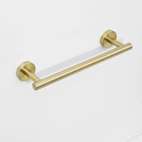 Barre porte-serviettes de 30,5 cm pour salle de bain, cuisine, porte-serviettes, torchons à vaisselle, cintre en acier inoxydable Sus304, support mural antirouille, finition or brossé (1/5)