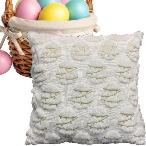 Housses de Coussin décoratives Taie d'oreiller Décorative Douce Housses De Coussin À Thème Lapin De Pâques pour Salon Canapé Sèjour Chambre à Coucher (1/5)