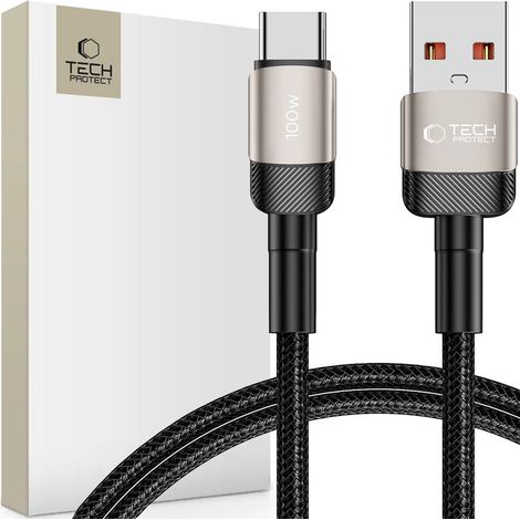 Cable Tech-protect ultraboost EVO tipo C 100W/5A 100CM titanio (1/5)