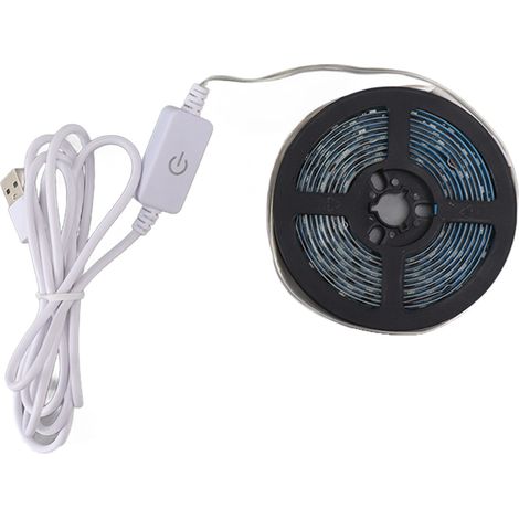 5V USB-LED-Streifen, berührungsempfindlich, dimmbar, wasserdicht, flexibel und zuschneidbar, für Wege, kaltweiß, 3 Meter (1/5)