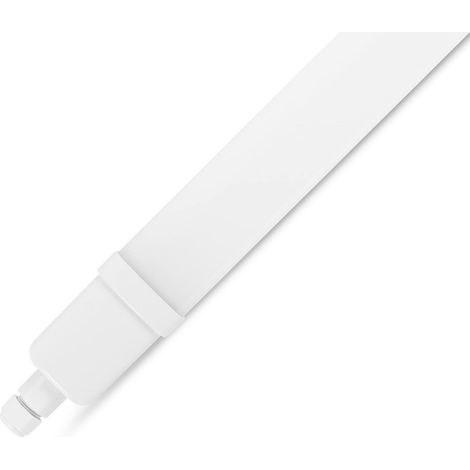 lampe LED pour pièces humides SuperSlim - 125 cm, IP65, 18 W, 4000 K, idéale comme lampe murale ou plafonnier - lampe d'atelier, lampe de cave, blanche (1/5)