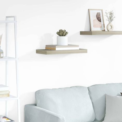 vidaXL Floating Wall Shelf Oak 50x23.5x3.8 cm MDF (1/5)