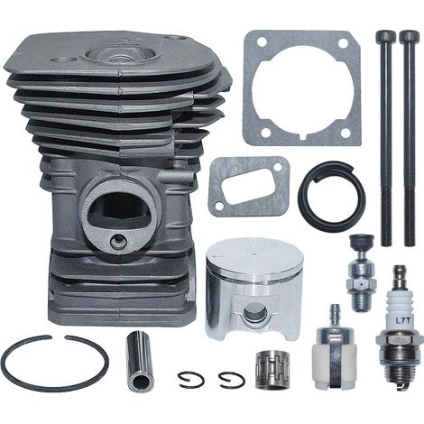 Kit cylindre, piston 42 mm, filtre à carburant, joint et roulement compatible avec tronçonneuse Husqvarna 340 345 503870276 (1/5)