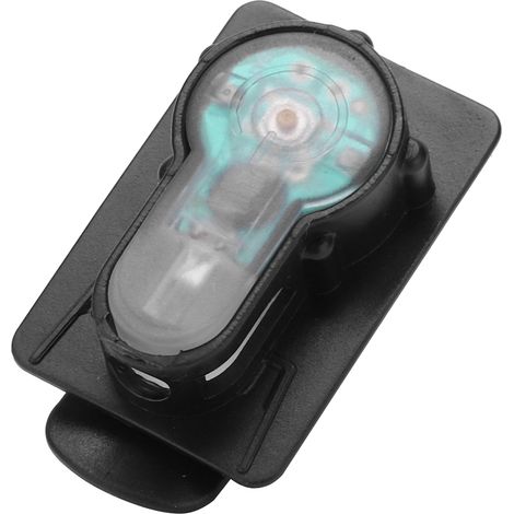 Mini lampe torche de survie outdoor avec clip ceinture, étanche IPX8, compatible gilet, base noire, lumière rouge. - AquaForge (1/5)