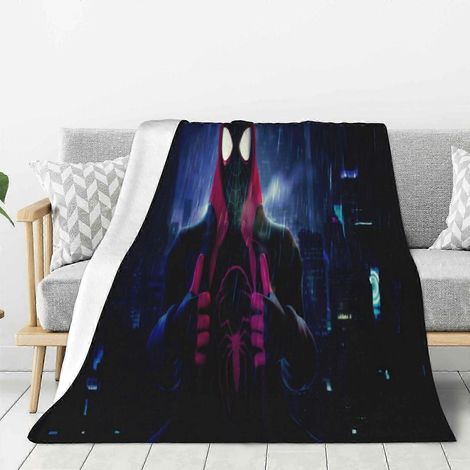 Couverture polaire Spider-Man - Literie enfant ultra douce et confortable - Dimensions : 152 cm x 127 cm (60 pouces x 50 pouces) (1/5)
