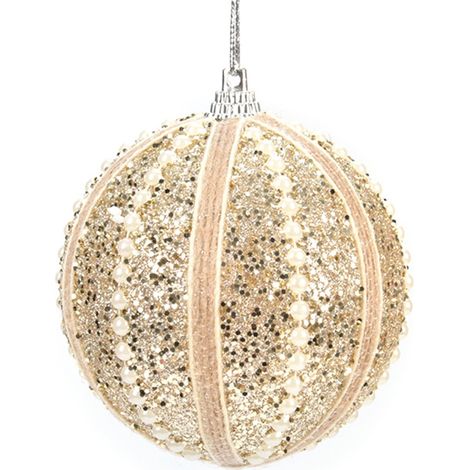 Boule De Noël - 8 cm - En Mousse - À Accrocher - Pour Arbre De Noël Et Décoration De Fête - Lot De 1 (1/5)