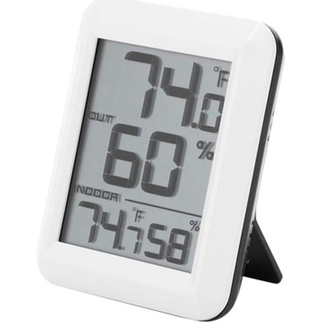 Innenthermometer Hygrometer aus Abs mit Temperatur und