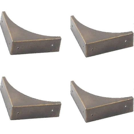 Lot de 4 protections d'angle métalliques pour meubles, équerre de protection de bord en bronze antique, protection de bord, protection d'angle métallique pour meubles (1/5)