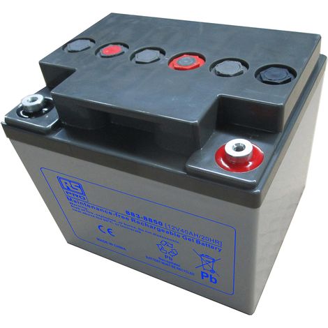 Batterie au plomb étanche RS PRO 12V 38Ah cyclique ( Prix pour 1 )