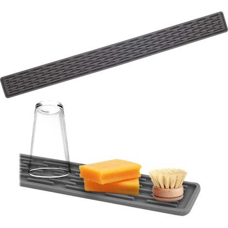 70 x 5 cm kitchen sink drying mat, narrow draining board, drying mat, silicone drying pads, silicone bar mat, silicone sink mat (1/5)