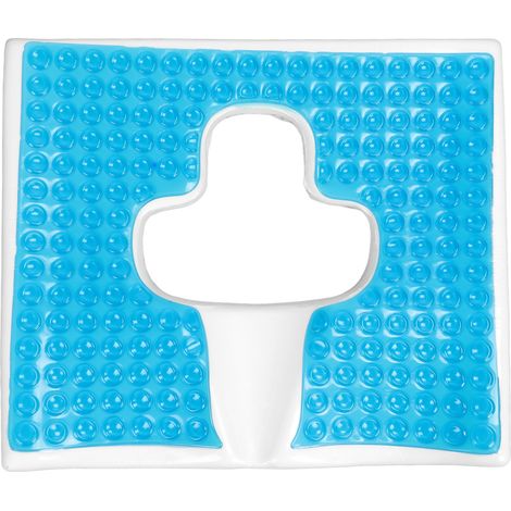 Coussin anti-escarres en fibre respirante, forme triangulaire inclinée avec ouverture en T, modèle anti-pression pour prévention des escarres (1/5)