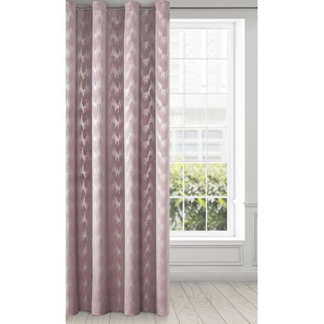 Cortina confeccionada Chill de 140x250 cm, color plata empolvado, con ojales. (1/5)
