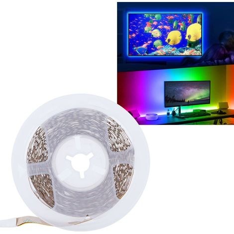 Bande LED USB, éclairage d'ambiance pour TV, bar, karaoké, décoration intérieure, lumière bleue (1/5)