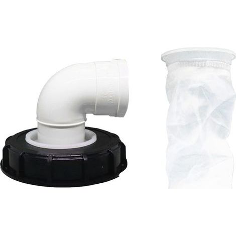 90°-IBC-Filter mit Deckel, 163 mm Nylon-Regenwasserfilter, waschbar, mit Deckel für DN 150 IBC-Regenwassertank (1/5)