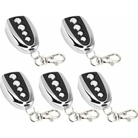 Lot de 5 ouvre-porte de garage électrique à télécommande, 433 MHz pour clonage de portail, de garage, de clonage électrique universel (5 pièces)-Karteo (1/4)