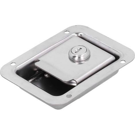 Serrure de Remorque, Dispositif Antivol en Acier Inoxydable 304, Serrure de Porte de Remorque, avec 2 Clés pour Camping-car, Remorques, Camions de Pompiers (1/5)