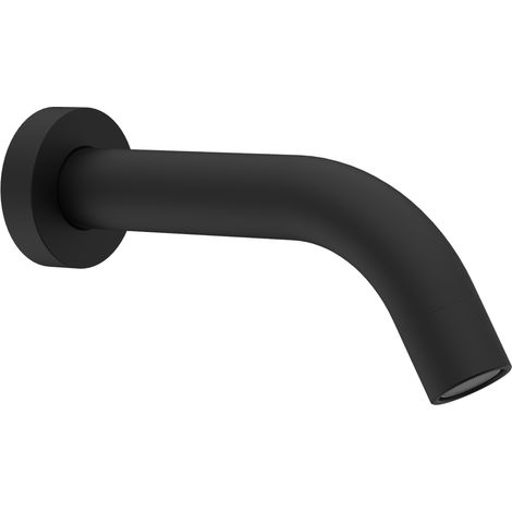 Bec verseur mural, rond, 174 mm, noir mat