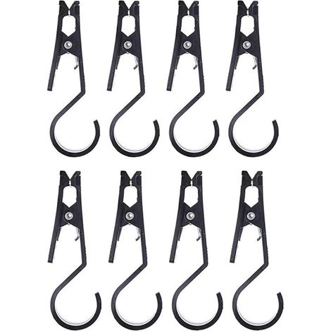 Crochet de Tente Extérieur, Crochet Léger (Lot de 8), Accessoire de Camping Polyvalent pour Fixation de Bâche et Toile de Tente (1/5)