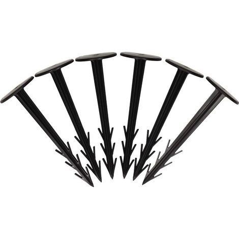Terrapin Lot de 100 piquets de Terre pour Fixation de Toile Anti-Mauvaises Herbes, ou Filet Anti-Taupe Noir (1/5)