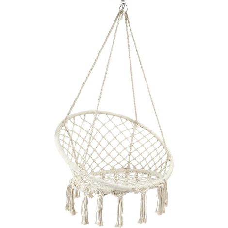 Balancelle - HOME DECO FACTORY - Terre Inconnue - Macramé - Bohême - Beige (1/5)