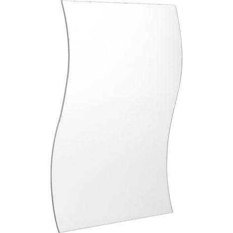 Set mit 6 wellenförmigen Wandspiegelaufklebern, frei kombinierbare Deko-Aufkleber für Bad und Zuhause, elegante Wanddekoration (1/5)