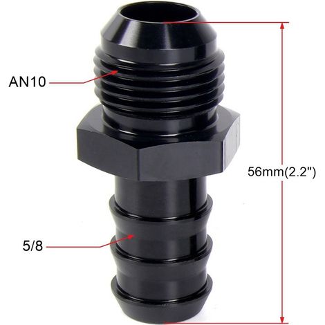 Adaptateur de tuyau d'huile en alliage d'aluminium pour modification automobile, connecteur pagode inversé - AN10-5/8-10 (1/4)