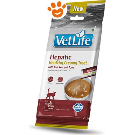 Farmina Cat Vet Life Hepatic Creamy Treat al Pollo e Tonno - Bustina 60 Gr - Snack