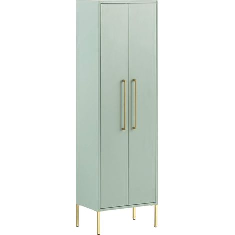 Schildmeyer Gloria - Mobile alto, materiale a base di legno, verde menta/oro, 2 ante (1/5)